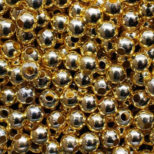 Round Spacer Beads 4mm 150pc - Gold Plated
