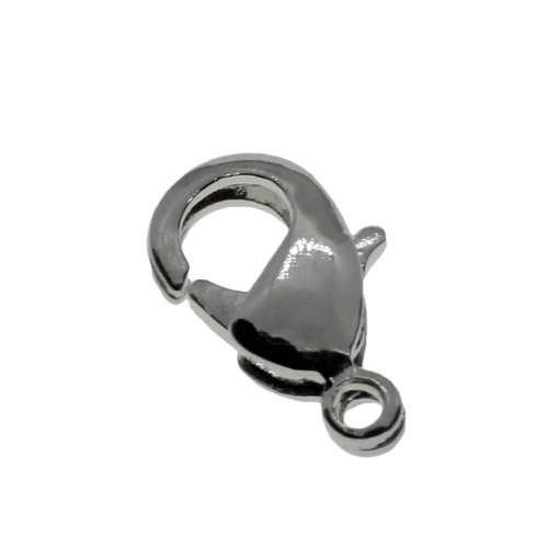Lobster Clasp 12mm 10pcs - Rhodium