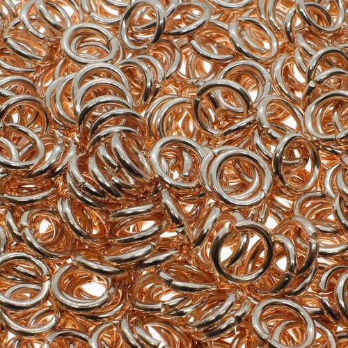 Jump Rings 6x1mm 150pcs - Rose Gold