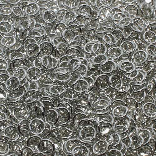 Jump Rings 4x0.7mm 350pcs - Rhodium