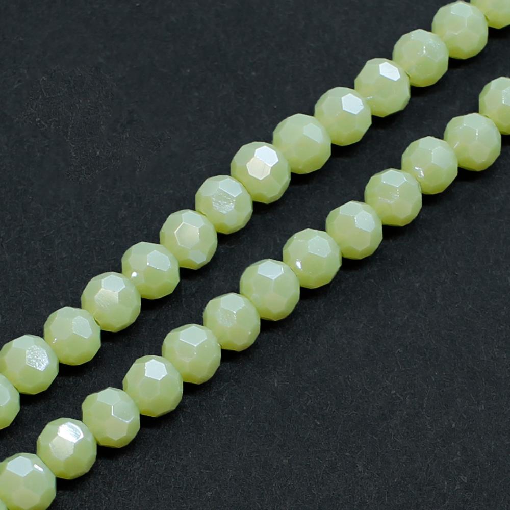 Crystal Round Beads  3mm - Dark Sage Green