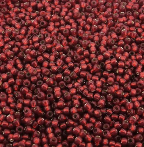 Toho Size 11 Seed Beads 10g - Silver Lined Milky Pomegranate