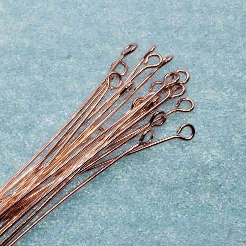 Eye Pins 50mm 75pcs - Rose Gold