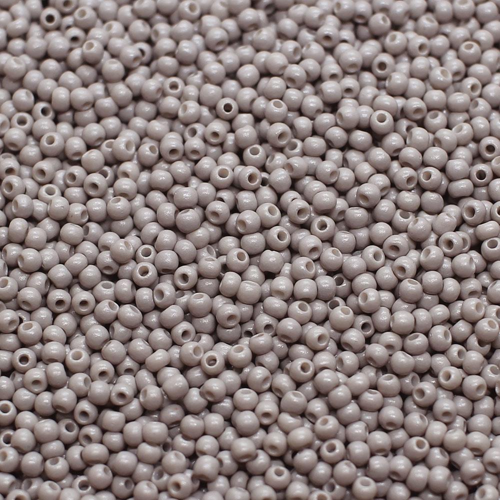 FGB Seed Beads Size 12 Opaque Ash - 50g