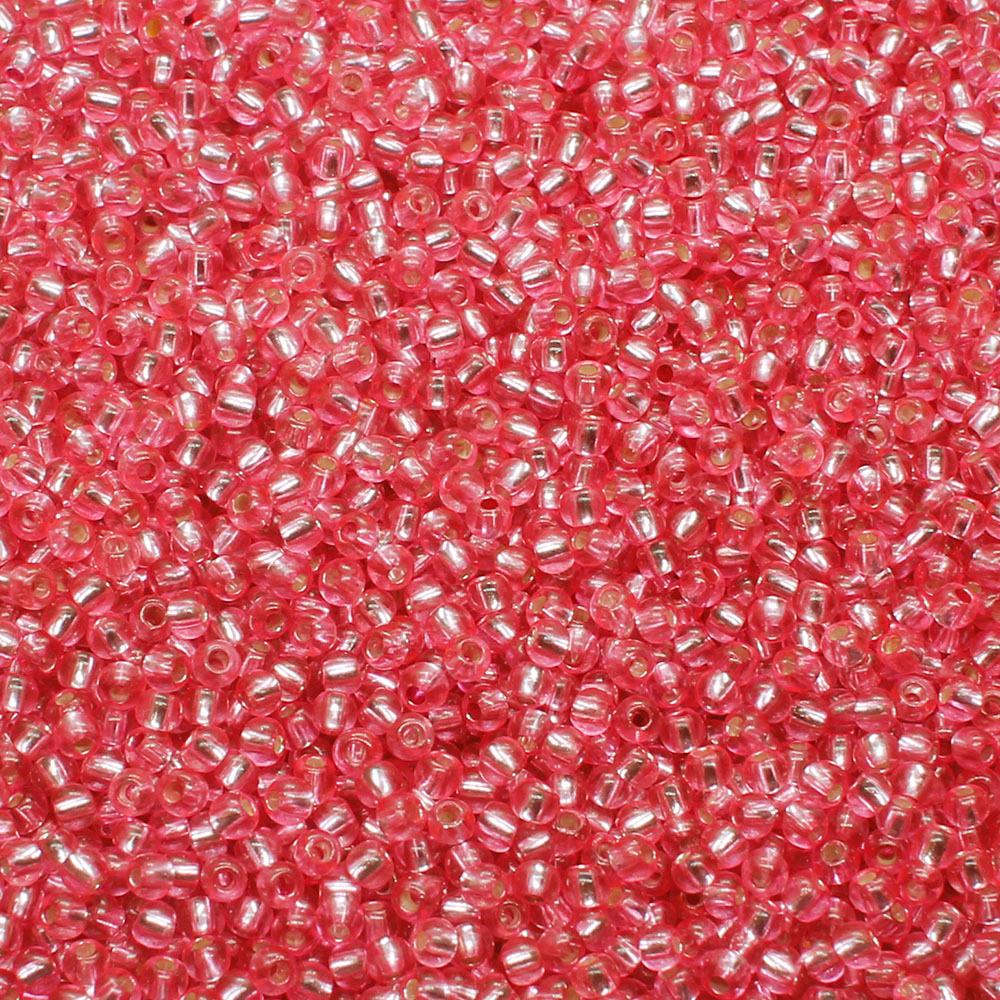 FGB Beads Silver Lined Rose Size 12 - 50g