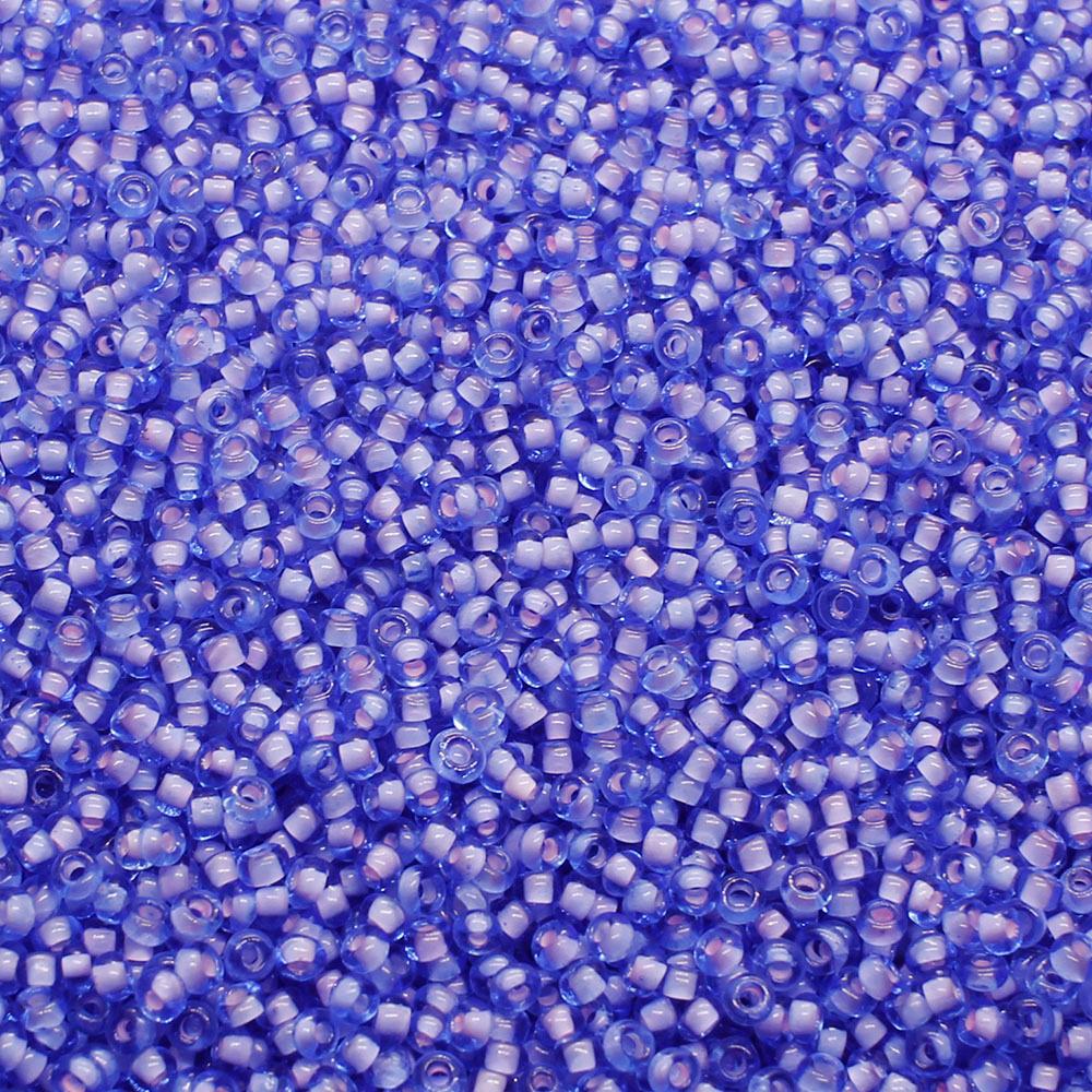 FGB Seed Beads Size 12 Two Tone Inside Colours Dusty Sapphire - 50g