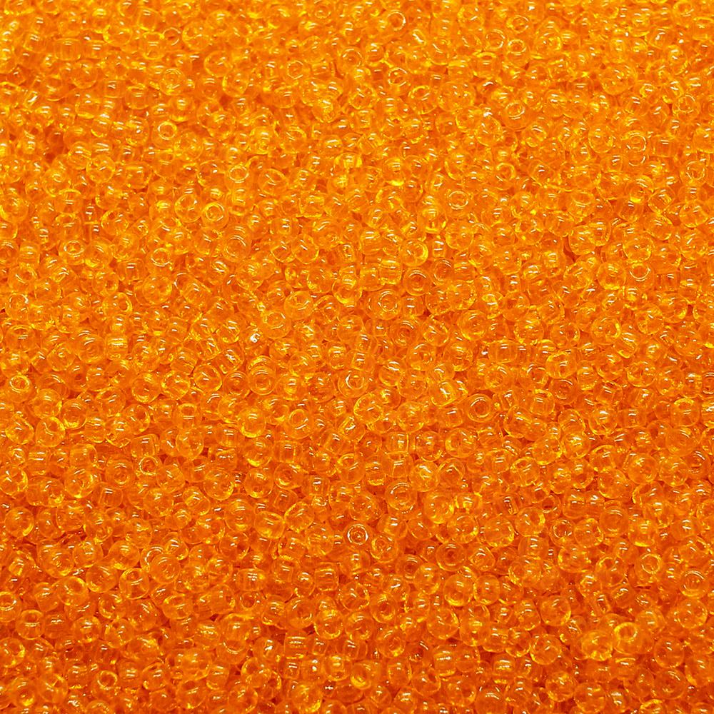 FGB Beads Transparent Orange Size 12 - 50g