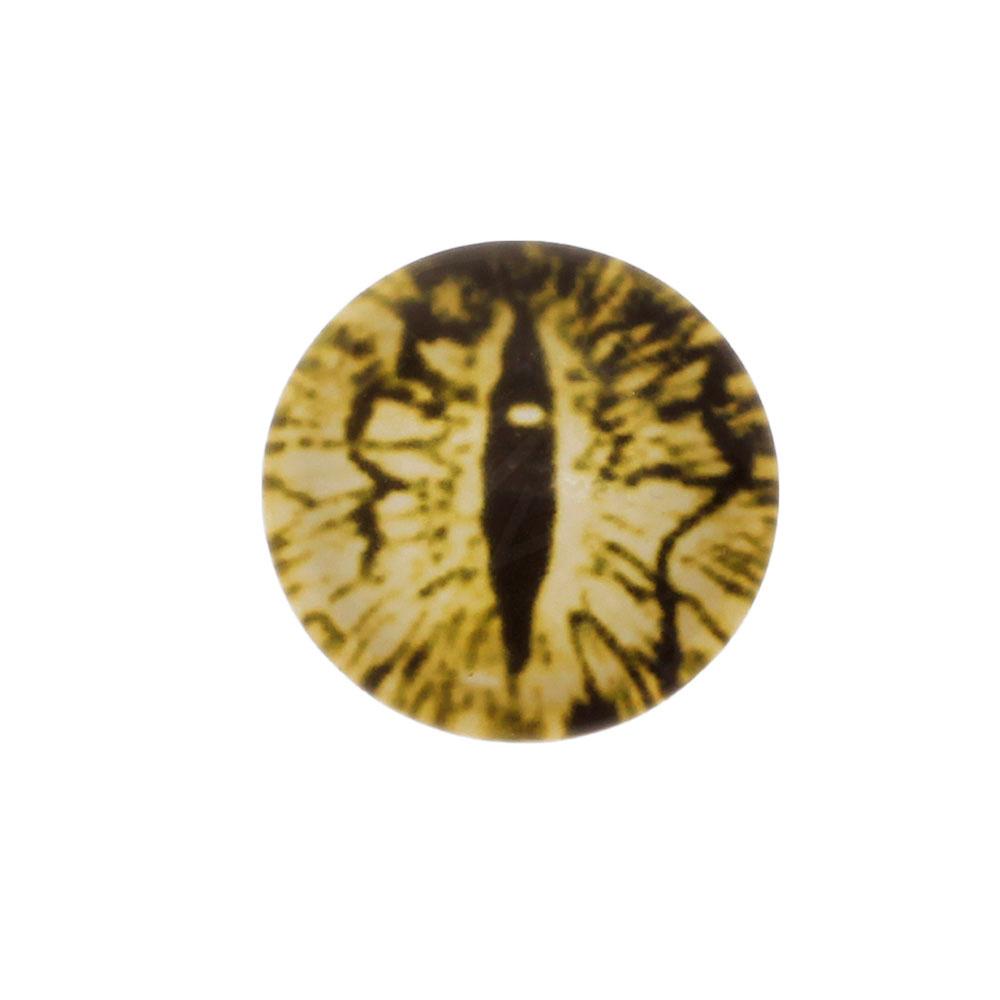 Glass Cabochon 20mm - Dragon Eye Pale Yellow Colour