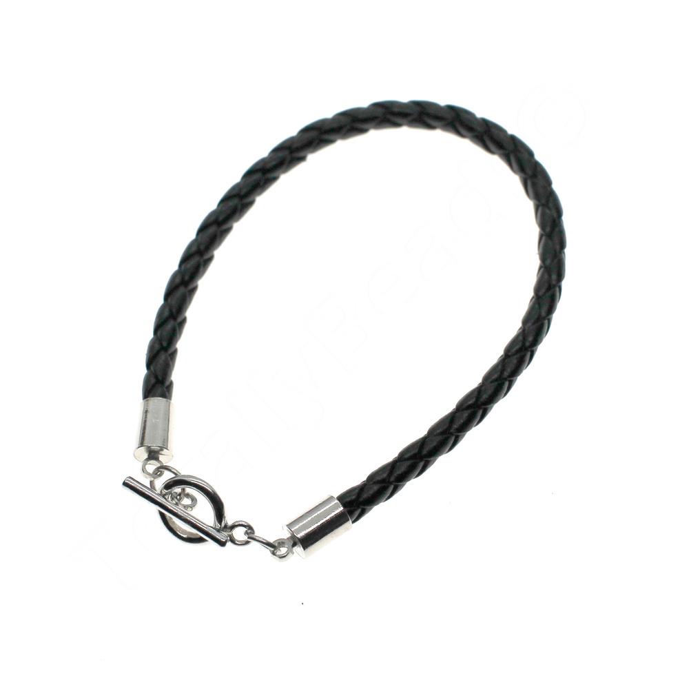 Leather Cord Bracelet 17cm 1 pcs