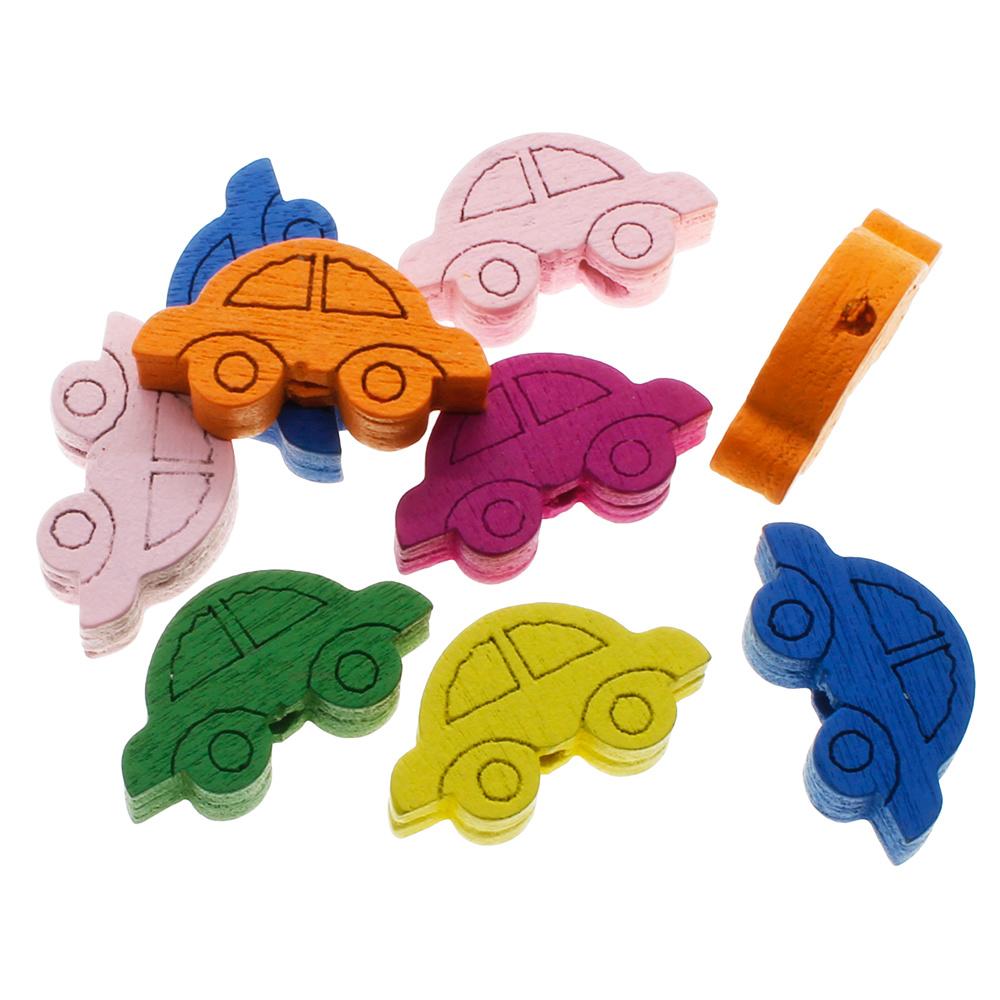 Childrens Wooden Bead - Cars 2