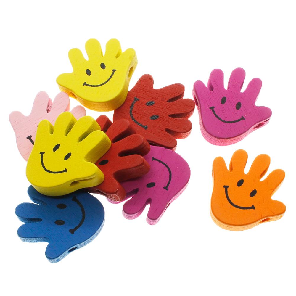 Childrens Wooden Bead - Happy Hand
