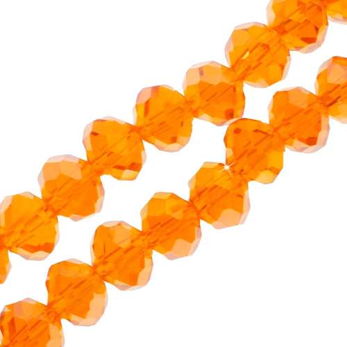 8mm crystal beads orange ab, pack of 70 — AB finish, faceted for jewelry making and beadwork