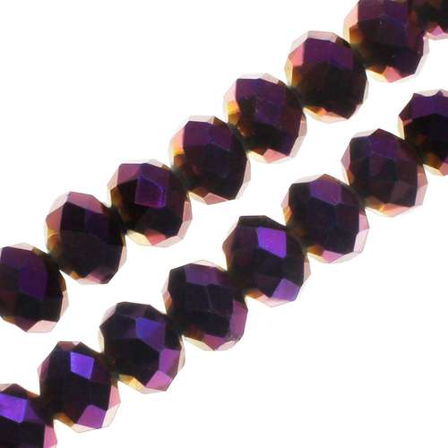 8mm crystal beads purple iris, pack of 70 — faceted for jewelry making and beadwork