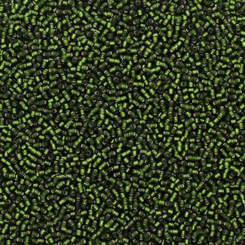 Toho Size 15 Seed Beads 10g - Silver Frost Olive