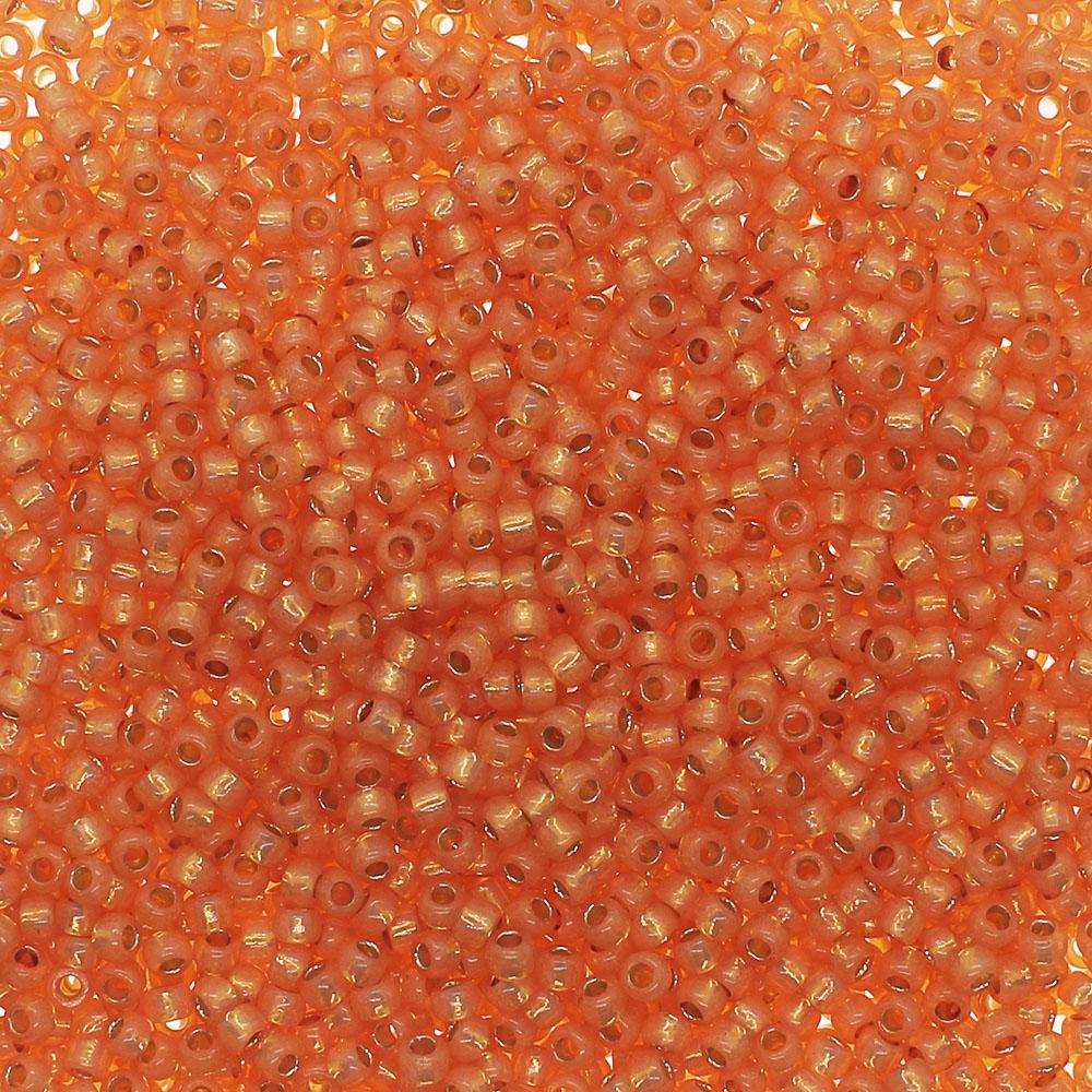 Toho Size 8 Seed Beads 10g -  PF Silver Line Milky Grapefruit