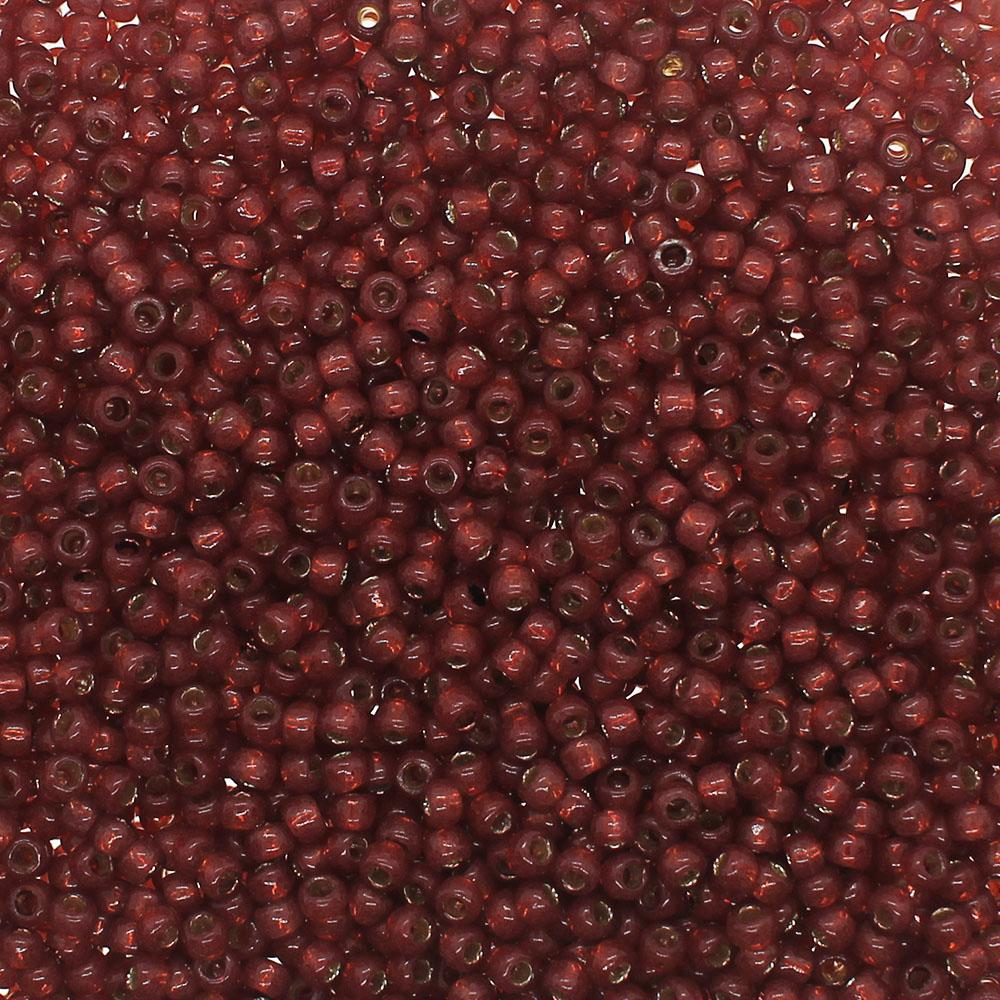 Toho Size 8 Seed Beads 10g -  PF Silver Line Milky Pomegranate