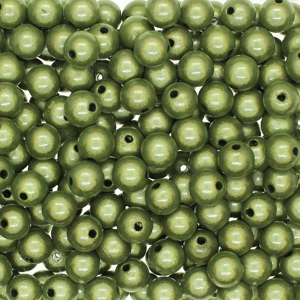 Miracle Beads - 8mm Round Lime Green 50pcs