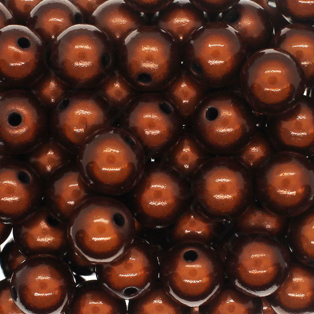 Miracle Beads - 12mm Round Dark Brown 25pcs