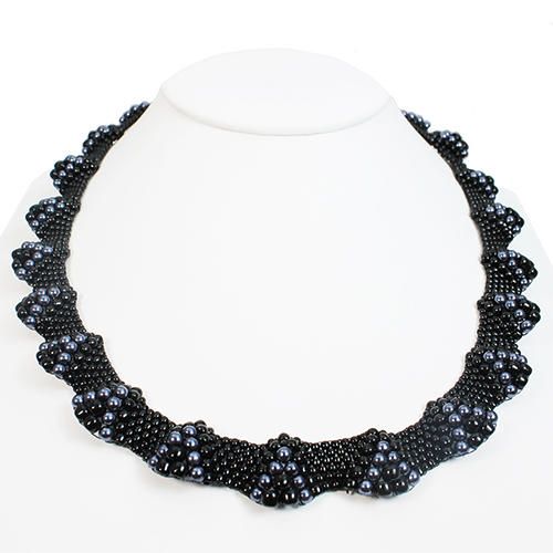 Florentina Necklace hematite - bundle pack necklace making kit — DIY set with beads and instructions for creating handmade jewelry