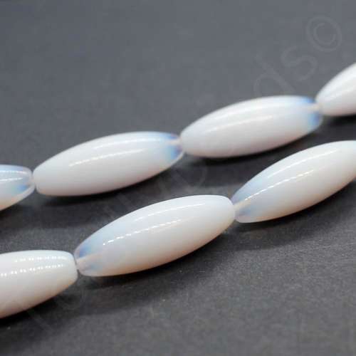 Opal Lilac Large Rice Beads - 27x10mm