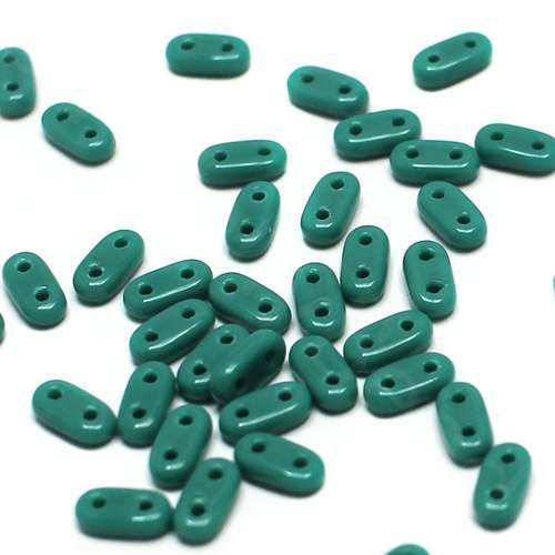 6mm Czech glass glass beads persian turquoise — pack of 7, high-quality two-hole beads ideal for jewelry making, bead weaving, and crafts