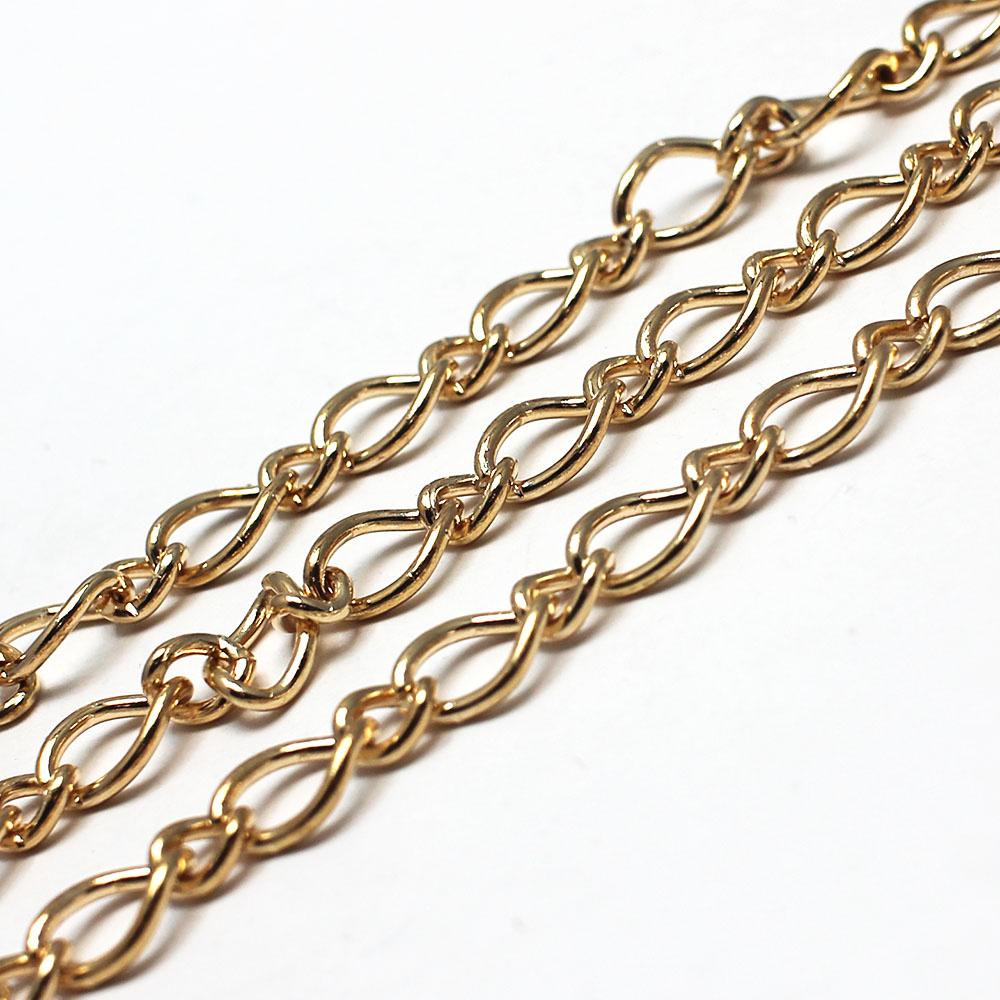 Chain Champagne Plated - Twist Oval 8x12mm