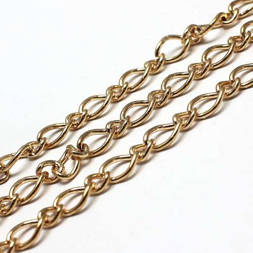 Chain Champagne Plated - Twist Oval 8x12mm