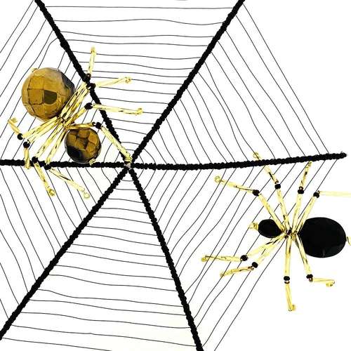 Spooky Spiders with Web Decoration Kit jewelry making kit — DIY set with beads and instructions for creating handmade jewelry