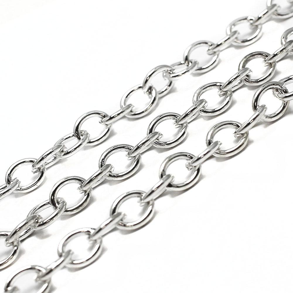 Chain Silver Plated - Oval 10x7mm