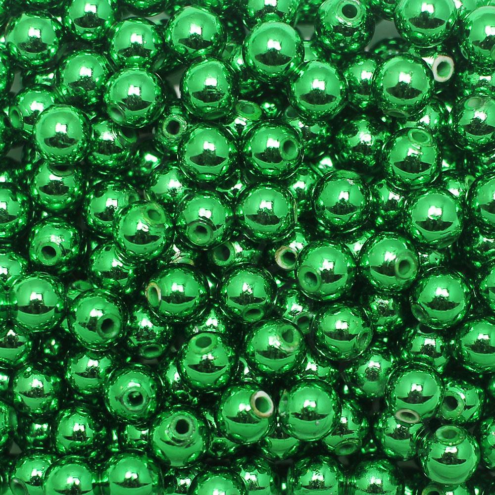 Acrylic Green Round Beads 8mm - 195pcs