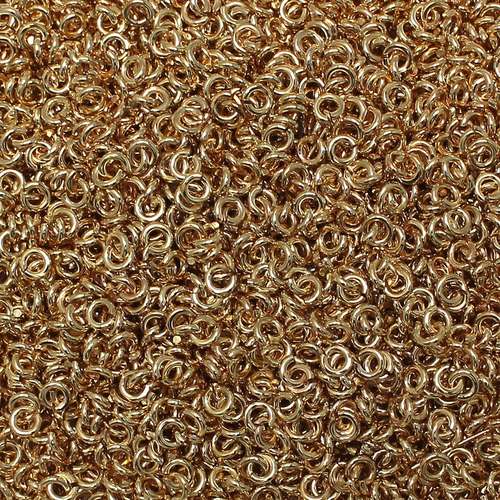 Jump Rings 4x1mm 200pcs - Champagne Gold
