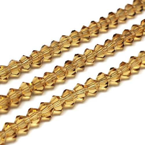 4mm crystal bicone beads peach — faceted for jewelry making and beadwork