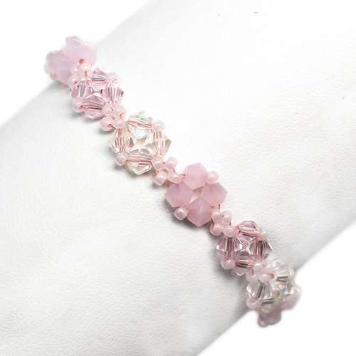 Pixie Bracelet Kit pink - makes 3 bracelet making kit — DIY set with beads and instructions for creating handmade jewelry
