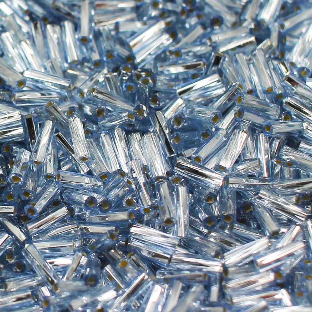 FGB 6mm Twisted Bugles - Silver Lined Ice Blue 50g