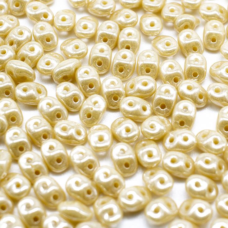 Superduo 2.5x5mm 10g - Luster Opaque Ivory