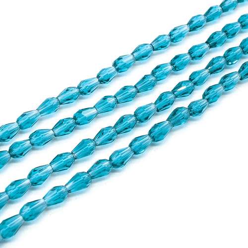 5mm crystal beads teal — faceted for jewelry making and beadwork