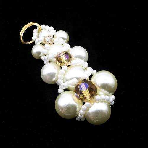 Victoria Pendant buttermilk jewelry making kit — DIY set with beads and instructions for creating handmade jewelry
