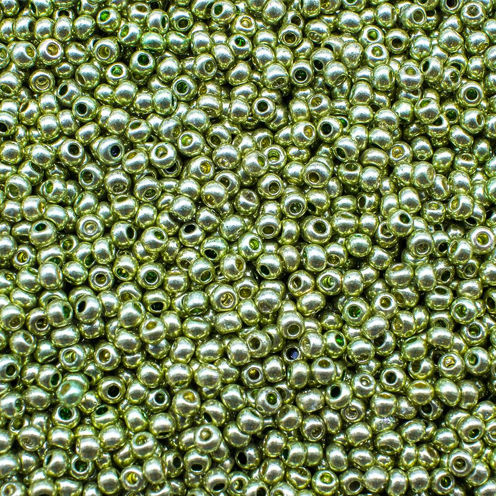 FGB Seed Beads Size 12 Met Olive - 50g