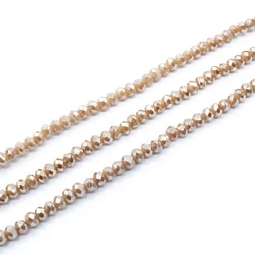 3mm crystal beads opal tan — faceted for jewelry making and beadwork
