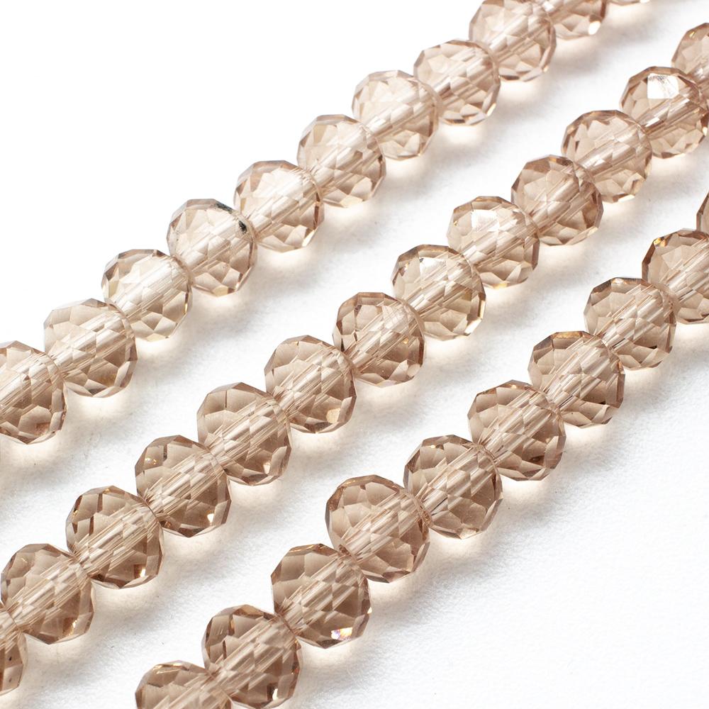 Crystal Rondelle 4x6mm - Champagne 100pcs