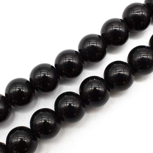 Black Onyx Gemstone Beads 8mm – Loose Faceted Round Beads For Jewelry Making - View #14