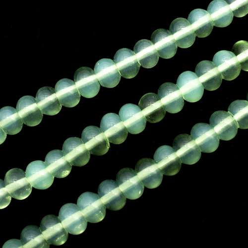 Opal Green Rondelle - 4x6mm