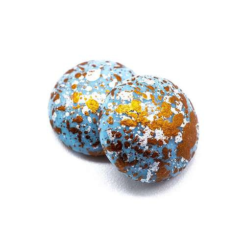 Par Puca Cabochon - 18mm - Opq Aqua Tweedy