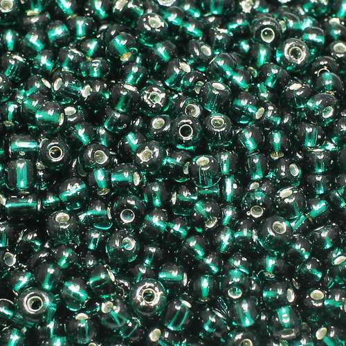 size 6 FGB glass seed beads emerald green — 50g pack, ideal for bead weaving, embroidery, and jewelry making