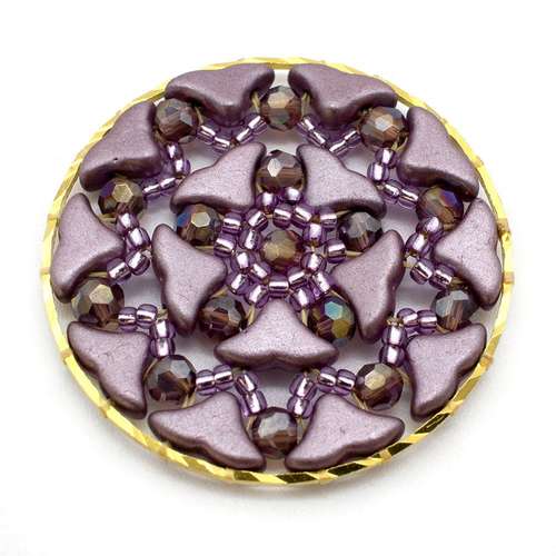 Helios Ring Pendant Amethyst jewelry making kit — DIY set with beads and instructions for creating handmade jewelry