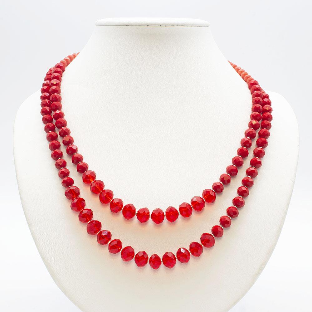 Crystal Rondelle Elenor Necklace Pack - Reds
