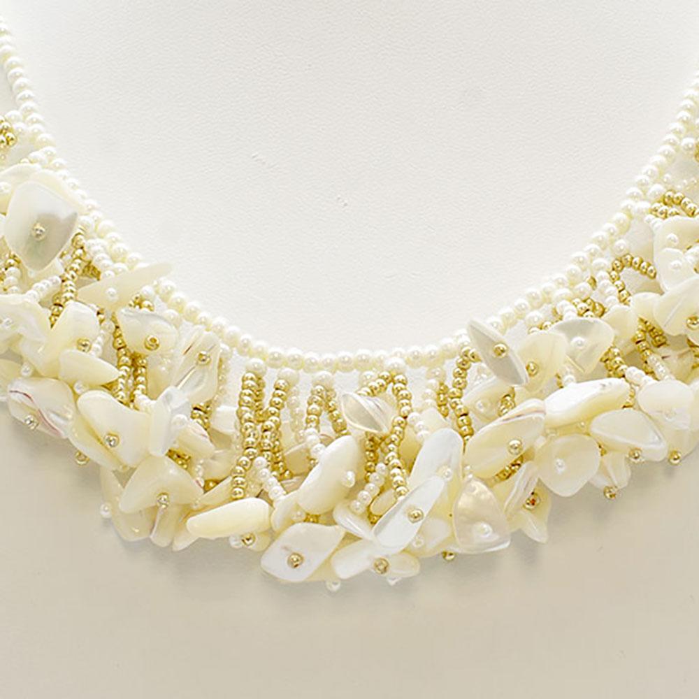 Coralling Necklace Makes 4 - White Shell