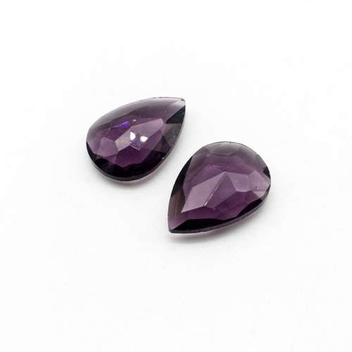 Glass Purple Medium Drop 25x18mm