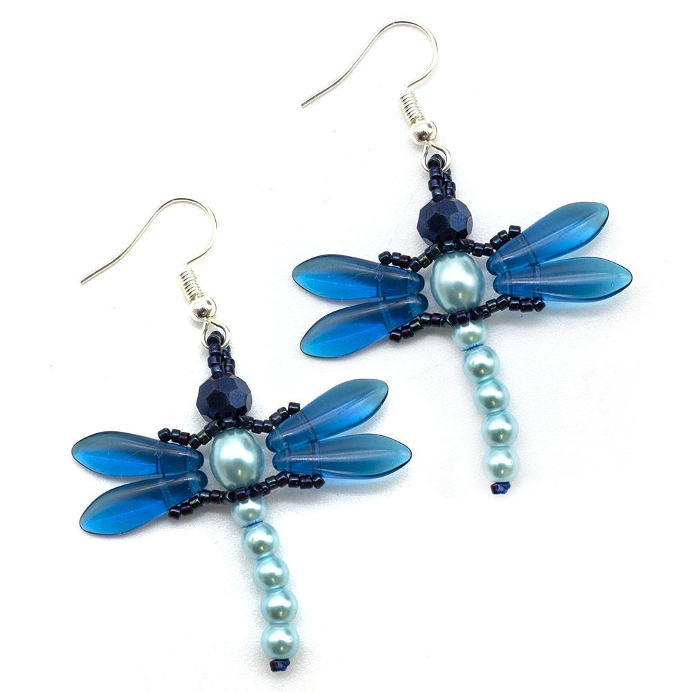 Dragonfly Earrings Kit - Aqua