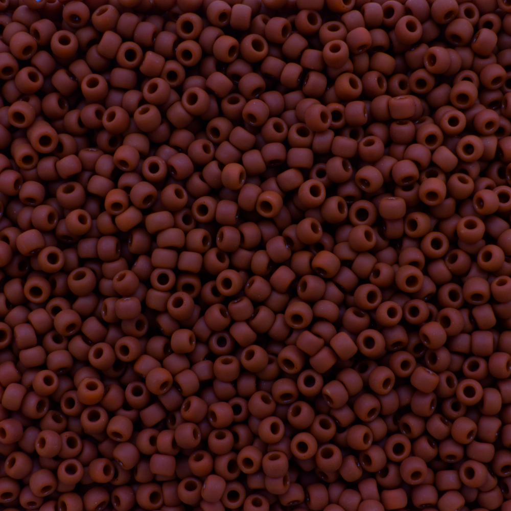 Toho Size 8 Seed Beads 10g -  Opaque Frosted Terra Cotta